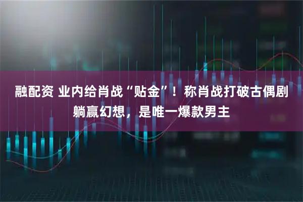 融配资 业内给肖战“贴金”！称肖战打破古偶剧躺赢幻想，是唯一爆款男主
